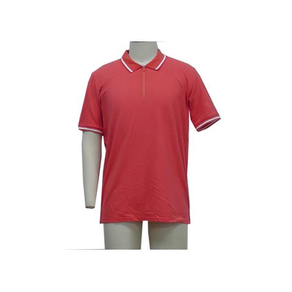 Buy Nice Red Mens Polo T Shirts Placket With Adhesive Tape Customized  Size at wholesale prices