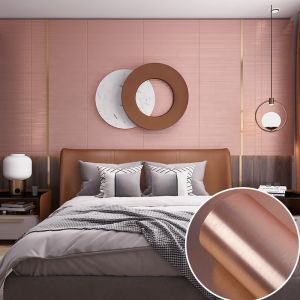60cm*2m Luxury Metallic Wallpaper Copper Removable Vinyl Wallpaper Furniture