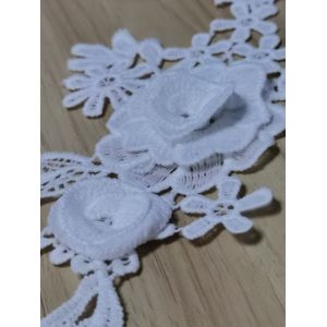 Watersoluble embroidery flower patches for clothes DTM Polyester Material