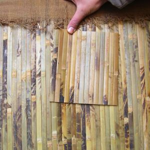 Water Proof Bamboo Paneling Woven Back 13mm Width Customized Length