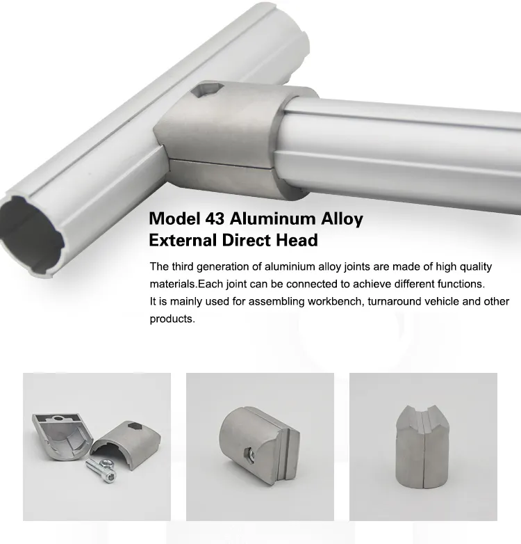 Aluminum Alloy External Direct Head Connect Lean Pipes With Horizontal Planes