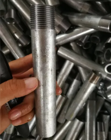 ASTM A733 Male Threaded NPT PN10 TBE PBE Oil / Galvanized / Pipe Nipple