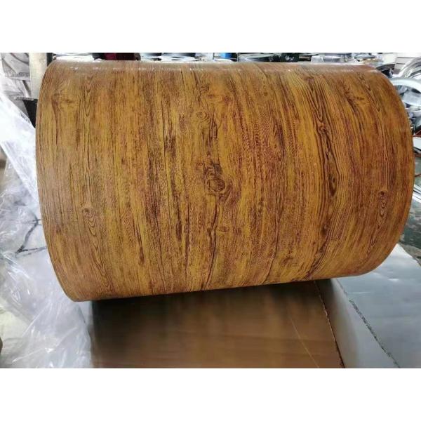 3000 series wood color coated aluminum coil polyester coated aluminum coil for decorations and door Materials