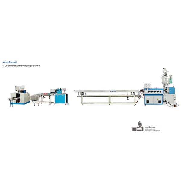 Sinohs Two-color straw extruder/ Two-color straw Production Line