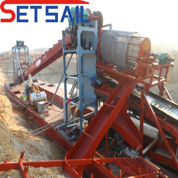 China Low Price Chain Bucket Mud Diamond Dredger for Gold