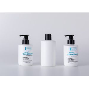 White Round 16.90oz Plastic Cosmetic Bottles For Body Lotion