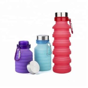 Private Label 19.5oz Collapsible Silicone Water Bottle