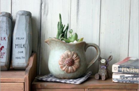 Buy Succulent Creative Plant Sun Flower Double Ears Flowerpots at wholesale prices