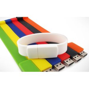 Silicone Bracelet Usb Flash Memory , 4GB Wristband High Capacity Flash Drive