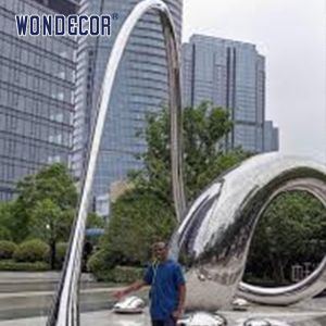 Shape Water Droplets Large Stainless Steel Sculpture For Outdoor Squares