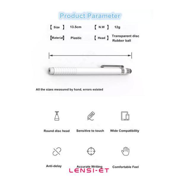 No Battery Stylus Touchscreen Pen 2 In 1 Student Education Capacitive Stylus For Drawing