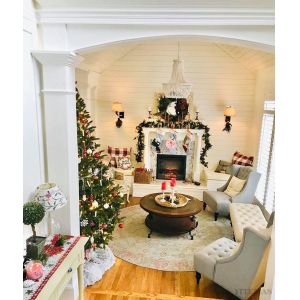 Vintage White Wood beaded chandelier for the kitchen foyer chandelier(WH-CI-149)