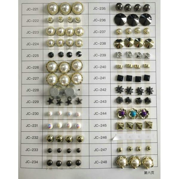 2020 hot designs pearl color plastic screw rivets for shoes ,bag decoration