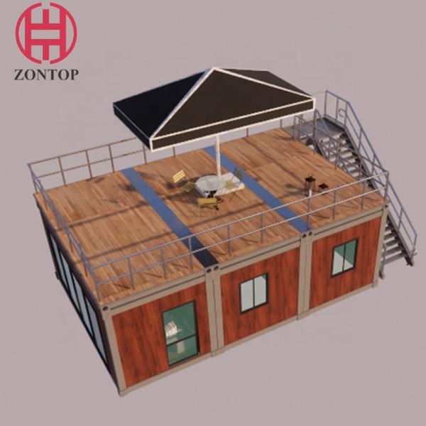 Buy Zontop Hot Sale Prefabricated Mobile Portable Flat Pack Fully Furnished Portable Homes 2 Bedroom 40FT  Container House at wholesale prices