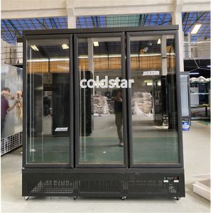 Commercial Supermarket Chiller Glass Door Upright Display Refrigerator And