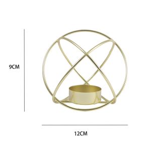 Wholesale candle holder gold Golden lantern shape candle stand wedding