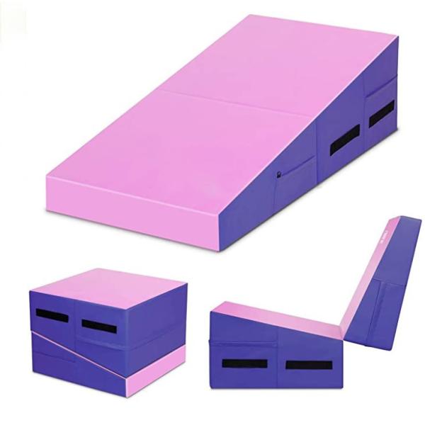 Cover By 18 Oz. Vinyl Polar Aurora Cheese Wedge Folding Tumbling Preschool Incline Gymnastics Mats