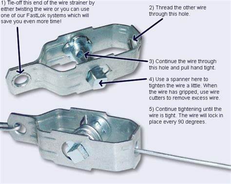 Zinc Plate Metal 100mm Wire Rope Tensioner For Fencing System