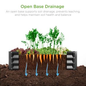 Farmhouse 80x30cm Raised Metal Garden Bed For Flower