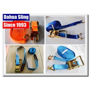 China PE Webbing Ratchet Strap Parts Cargo Lashing Straps With Hooks 50mm on sale