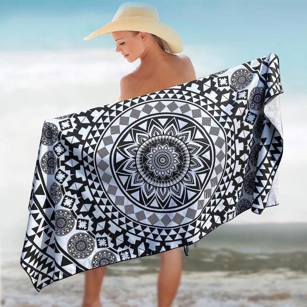 Buy Personalized Rectangular Beach Towel With Custom Logo Lightweight at wholesale prices