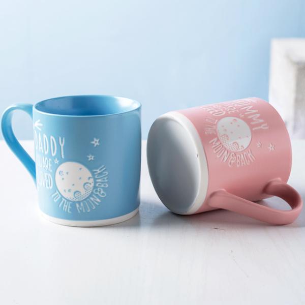 European Style Ceramic Milk Mug , Coffee Ceramic Cups 320ml For Family Gifts