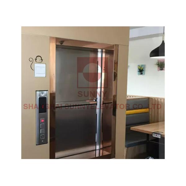 Buy 304 Stainless Steel Small Dumbwaiter Elevator / Foods Elevator AC VVVF Drive at wholesale prices