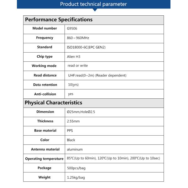 Heat Resistant Pps Rfid Silicone Laundry Tag Small For Clothing