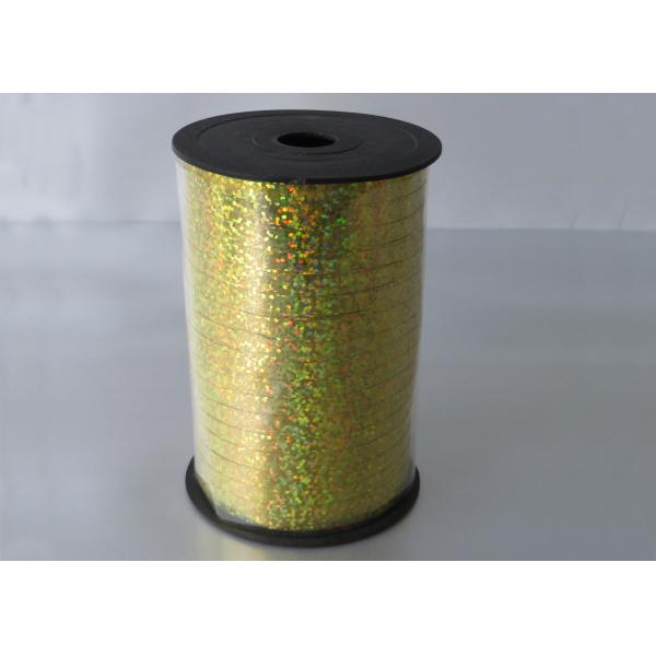 Buy Gold Holographic Curling ribbon for Fruit basket , Cake box 3 / 16" Width 250y  Length at wholesale prices