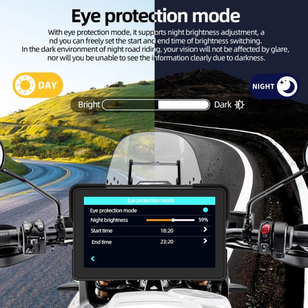 Grandnavi 7 Inch Quick Release Motorcycle Carplay Detachable IP67 Support Wireless Carplay Android Auto for Scooter Motobike UTV