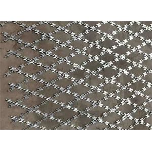 Flat Blade Concertina Razor Wire Fence 1.2m-2.4m Mesh width