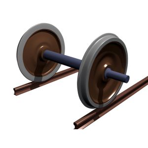 Industrial Railway Wheel Set , Kingrail Railroad Wheels For Trucks 650mm Gauge