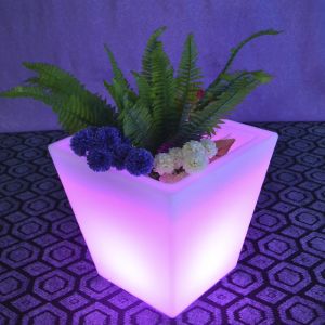 Heat Resistance Custom Rotational Molding LED Flower Pot PE Planters