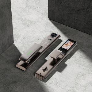 Coffee Gold Tuya Lock 3D Face ID S923MAX Biometric Smart Lock