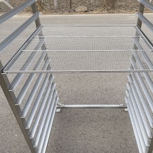 Customized Size Stainless Steel 201 304 Tray Rack Cart Trolley for Drying Baking