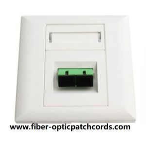 LC quad adapter FTTH wall mount box fiber faceplate