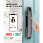 Peephole Camera Smart Face Recognition Door Lock Tuya Password Fingerprint Card