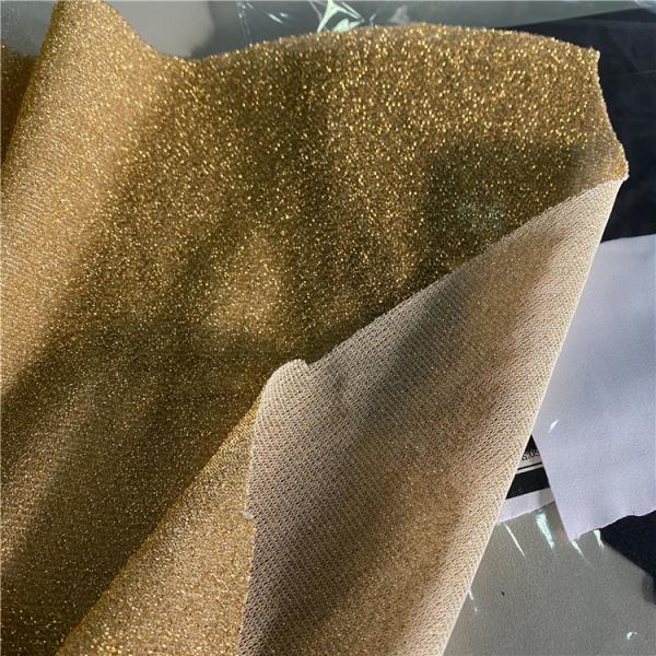 Breathable 120GSM Gold PET Thread Yarn For Stage Costumes Clothing Fabric