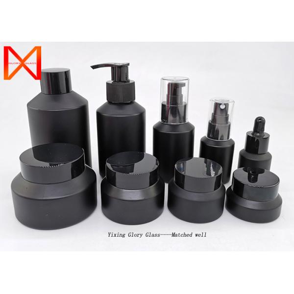 Buy Refillable Clear Cosmetic Storage Jars , Dark Glass Jars With Lids For Cosmetics at wholesale prices