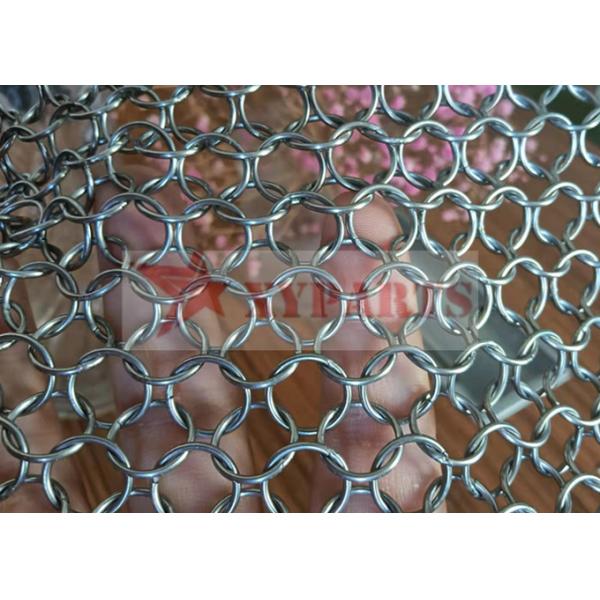 Stainless Steel Welded Chain Mail Ring Metal Mesh Curtain For Screen 0