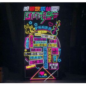 round burger decoration neon sign