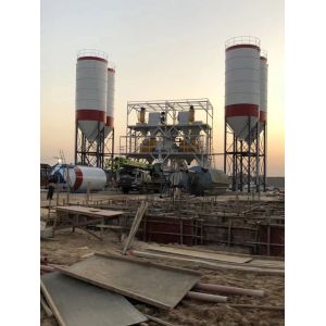 Capacity 150m3 260KW Mobile Batching Plant Mobile With JS3000 Mixer