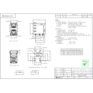XRJD-S-21-8-8-1 RJ45 Stackable 2x1 Connector with Yellow/ Green LEDs