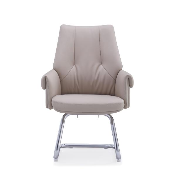 Buy Paded Armrest Leather Office Visitor Chair High Density Foam at wholesale prices