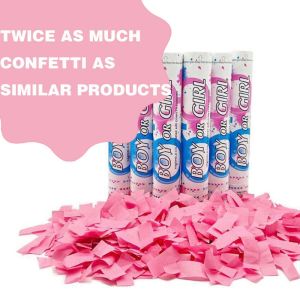 Compressed Air Biodegradable Gender Reveal Poppers Flameproof Party Confetti