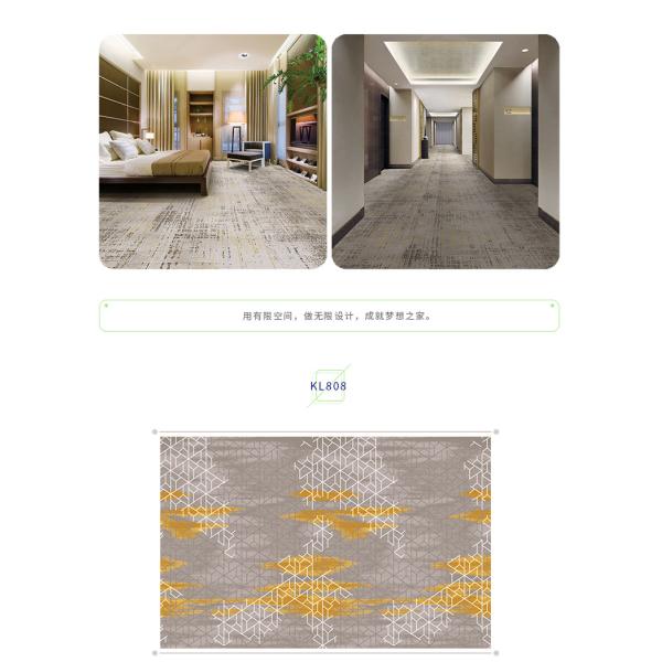 Polyester Fiber Walkway Office Carpet Flooring Chinese Style Hotel Floor Carpet