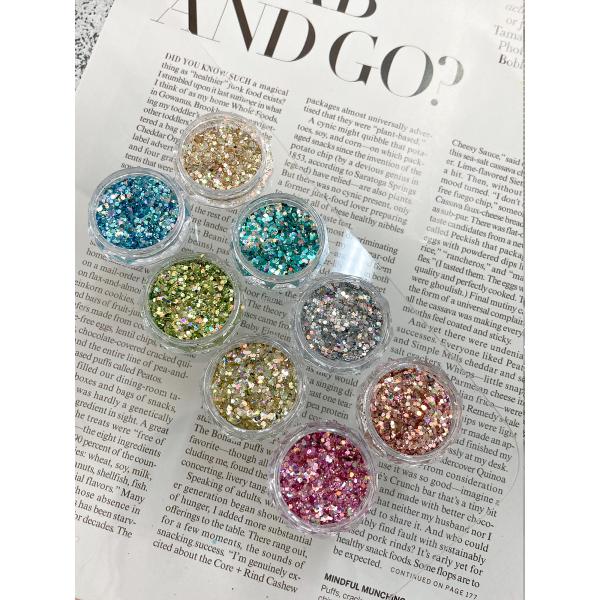 Nail glitters bright Nail polish Fantasy color Spring sequins Aurora nail sequins