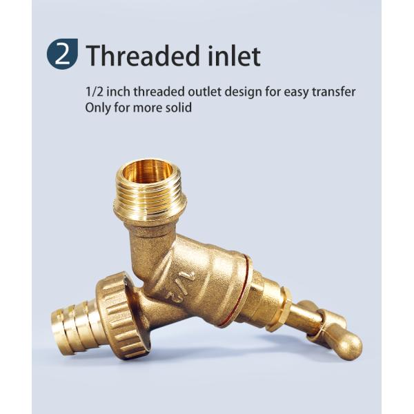 Umetass 1/2" Brass Valve Sand-cast Water Taps Horse Head Tap for Polished Faucet Mount