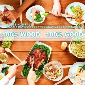 Wooden Cutlery Set - Alternative To Plastic, Eco Friendly, Biodegradable,