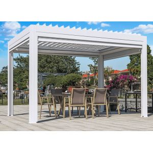 Luxury Pergola Adjustable Louvered Hardtop Pergola Aluminum Louvered Pergola